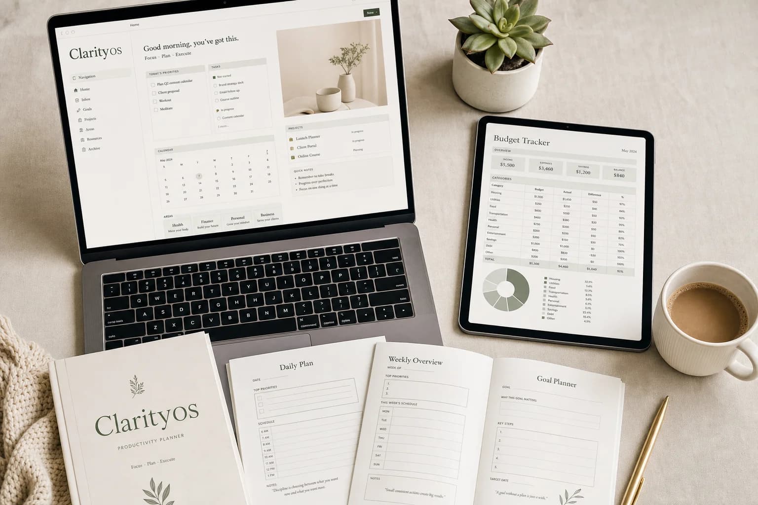 ClarityOS — AI-Powered Finance & Productivity Planner